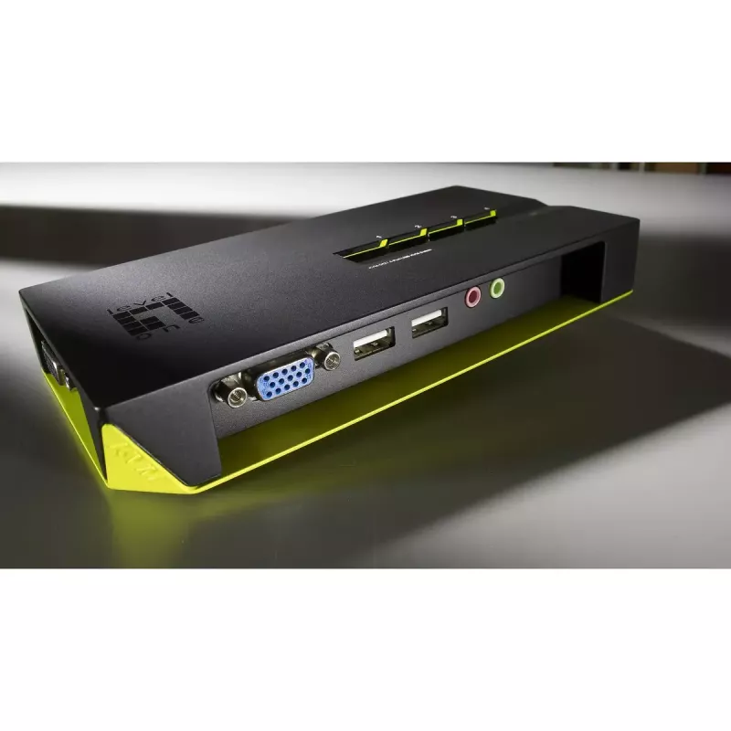 LevelOne comutador KVM USB VGA de 4 portas, suporte de áudio
