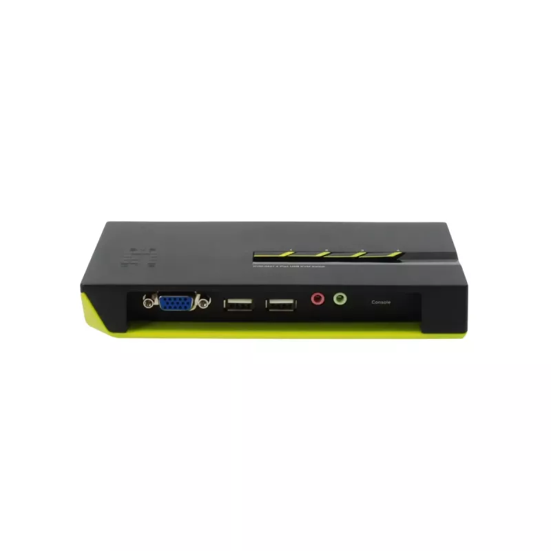 LevelOne comutador KVM USB VGA de 4 portas, suporte de áudio