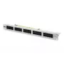 Patch panel DIGITUS CAT 3 ISDN, não blindado 50 portas RJ45, 8P4C, LSA, 1U, montagem em rack, cor cinzento RAL 7035