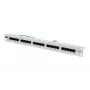Patch panel DIGITUS CAT 3 ISDN, não blindado, 25 portas RJ45, 8P4C, LSA, 1U, montagem em rack, cor cinzento RAL 7035