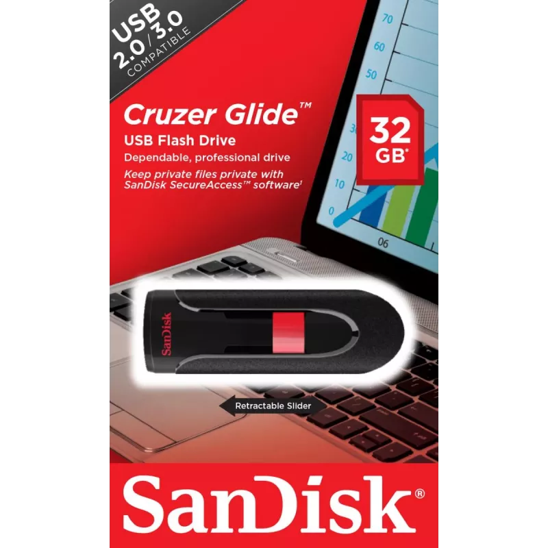 WESTERN DIGITAL SanDisk Cruzer Glide - 32GB Pen USB - USB 2.0