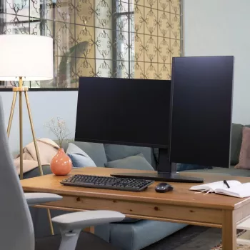 Suporte de monitor duplo com elevação Ergotron Neo Flex 62,2 cm preto