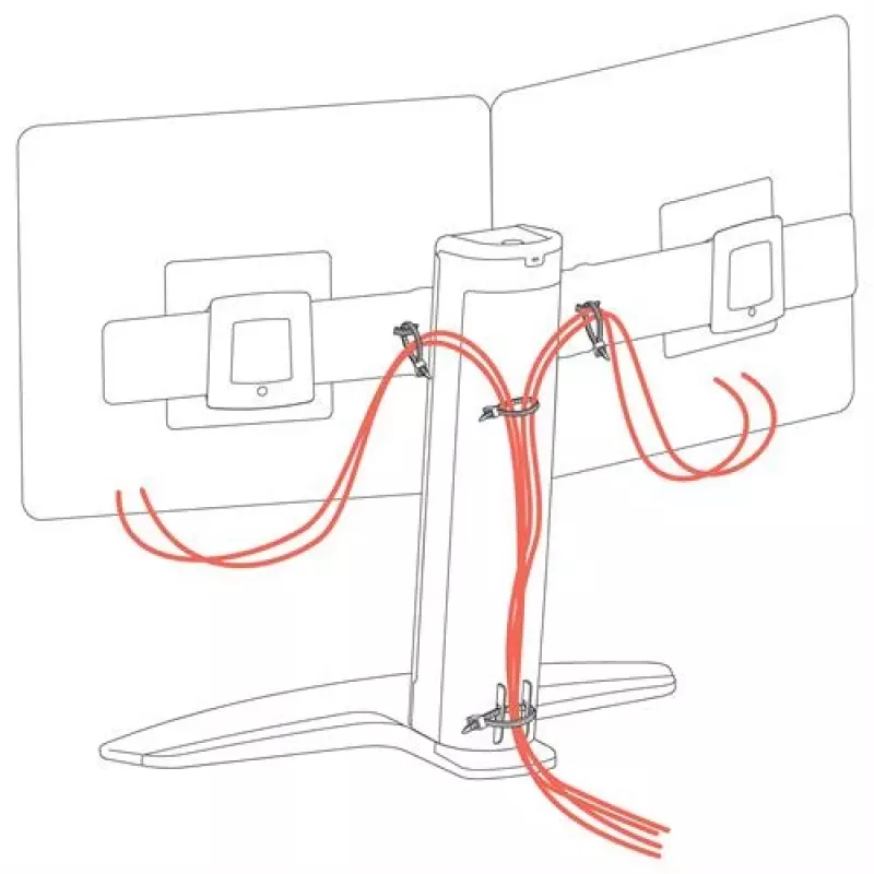 Suporte de monitor duplo com elevação Ergotron Neo Flex 62,2 cm preto