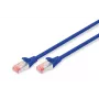 Cabo Patch DIGITUS - CAT6 - S/FTP - Proteção da patilha - Cu - 50 cm - azul