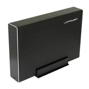 Caixa externa para disco rígido de 3,5 polegadas LC-POWER, USB-C, Alumínio, Preto LC-35U3-Becrux-C1