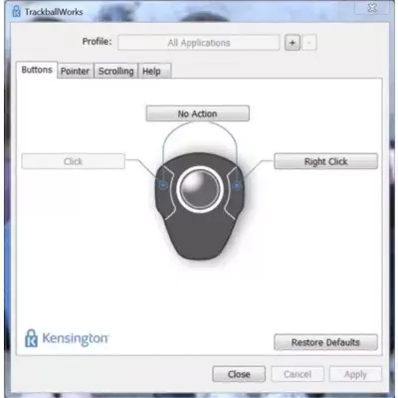 Trackball Kensington Orbit com fio USB