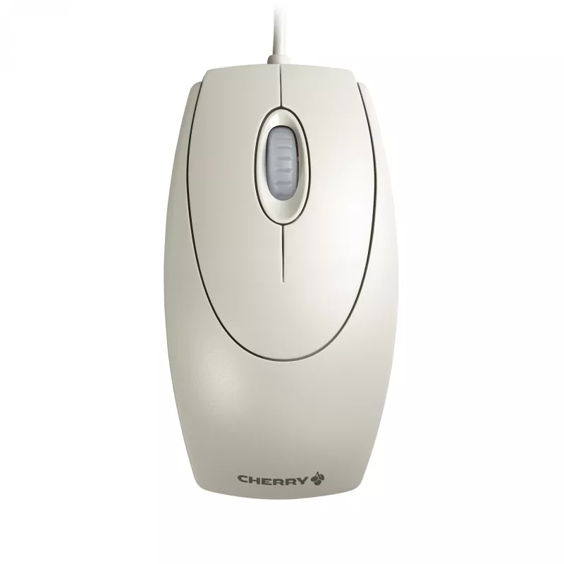 Rato CHERRY WHEELMaus ÓPTICO com fio, cinzento claro, PS2/USB