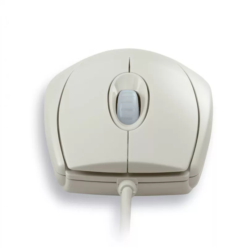 Rato CHERRY WHEELMaus ÓPTICO com fio, cinzento claro, PS2/USB