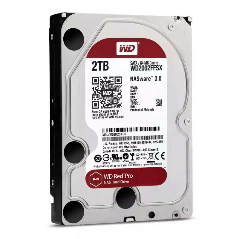 Disco rígido WESTERN DIGITAL - Wd Red Pro WD2002FFSX - 2TB - SATA 6Gb/s - 3.5in - 7200rpm - 64MB Puffer