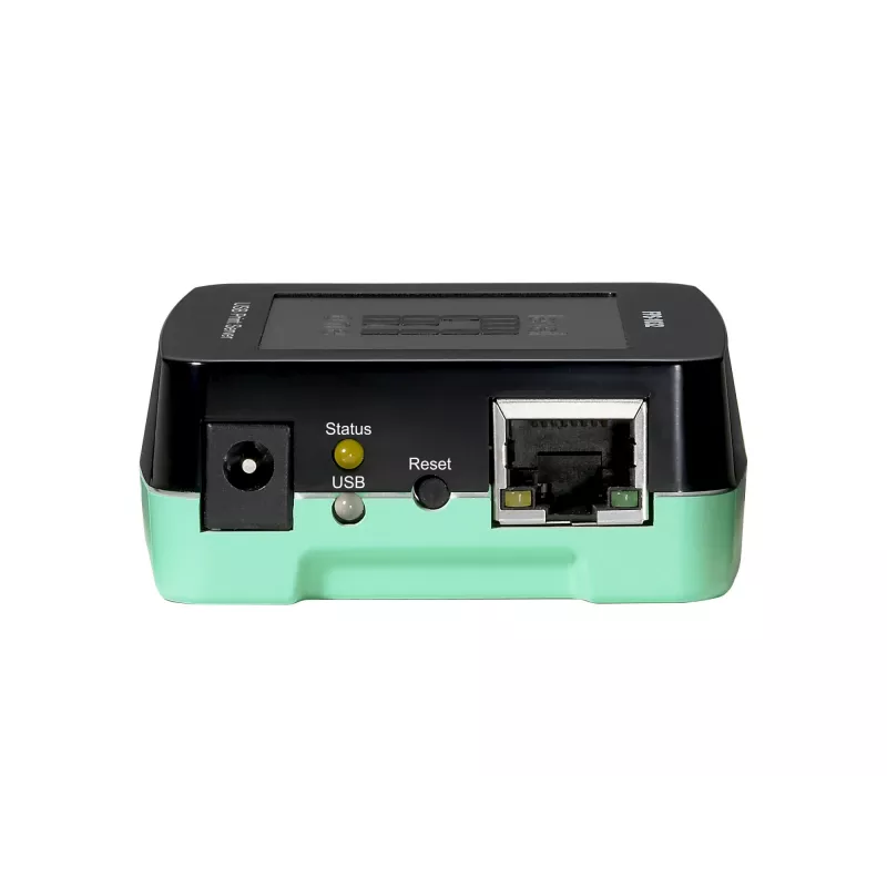 Servidor de impressão USB LevelOne, Preto, Verde, Atividade, Ligação, Alimentação, Estado, Taiwan, Ethernet LAN, IEEE 802.3, IEEE 802.3u, 10,100 Mbit/s