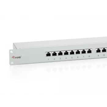 Patch panel blindado Equip 24 portas Cat.6, cinzento claro