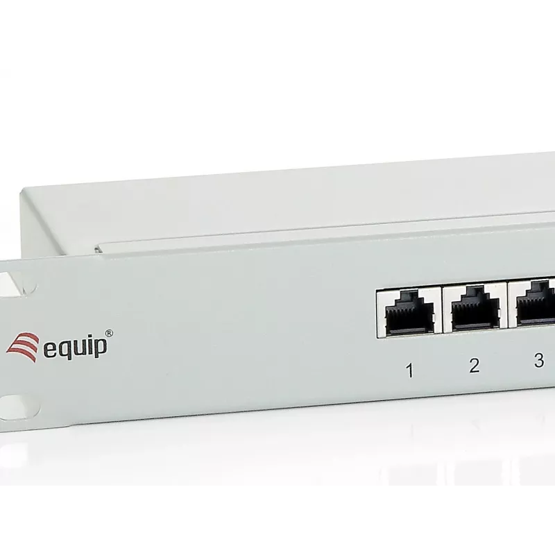 Patch panel blindado Equip 24 portas Cat.6, cinzento claro