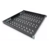 Prateleira fixa 1U DIGITUS, ajustável para armários de 800 mm de profundidade, 500 mm de profundidade, cor preta (RAL 9005)