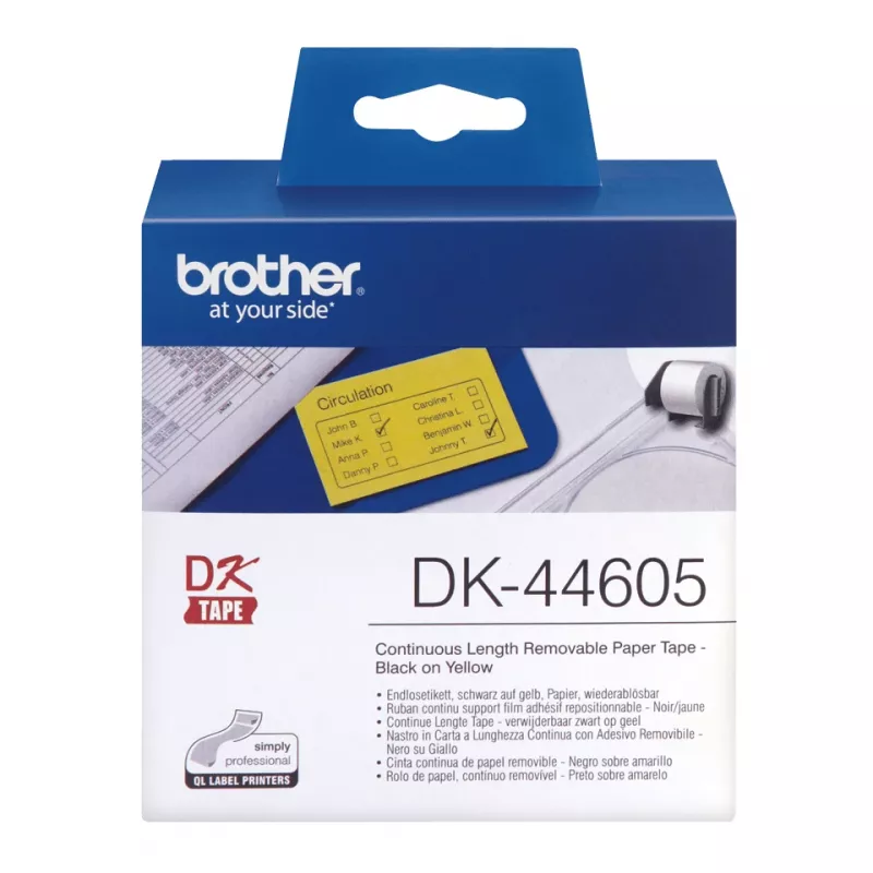 Etiqueta de impressora Brother DK-44605 amarela