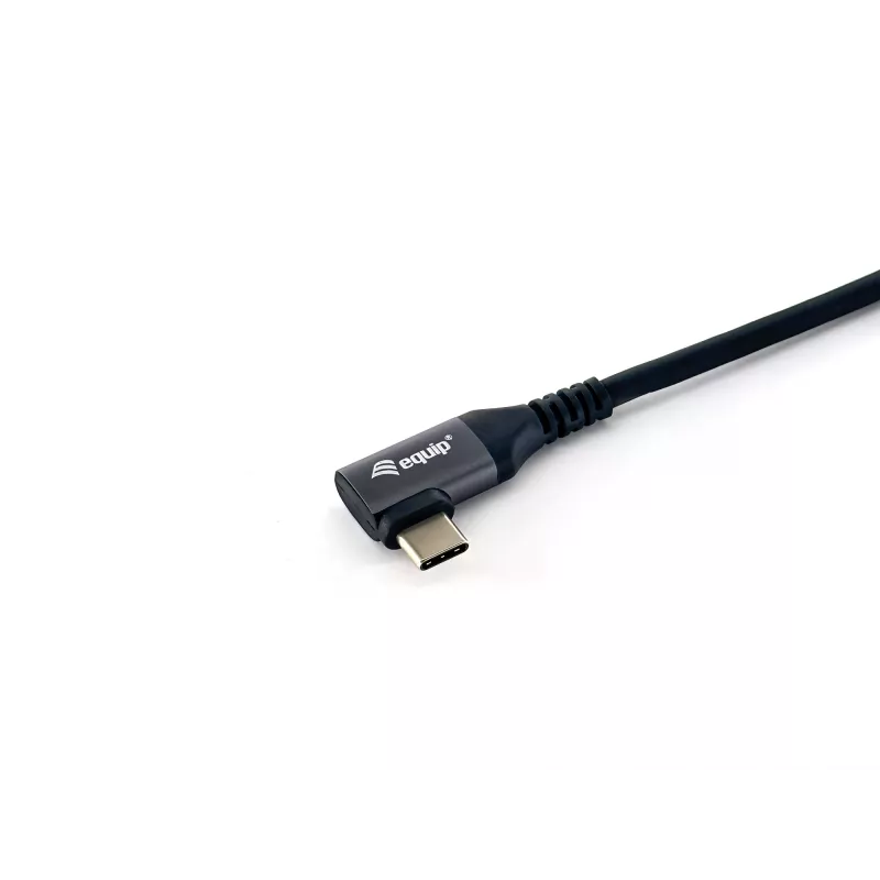 Cabo angular de 90° Equip USB 2.0 C para C, M/M, 2,0 m, 100 W com chipset Emark