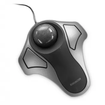 Trackball ótico Kensington Orbit, para ambas as mãos, ótico, USB Type-A, prateado