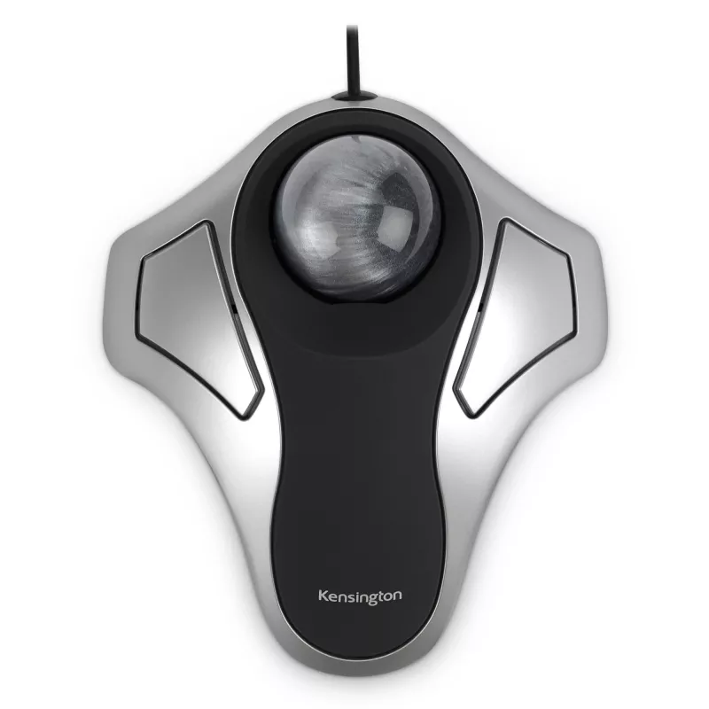 Trackball ótico Kensington Orbit, para ambas as mãos, ótico, USB Type-A, prateado