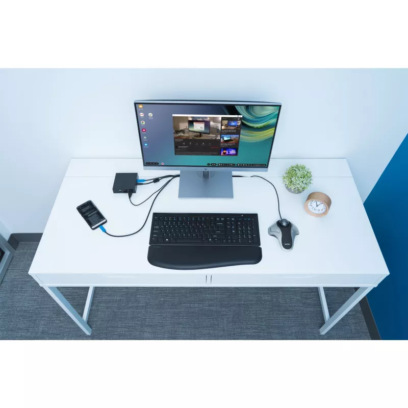 Trackball ótico Kensington Orbit, para ambas as mãos, ótico, USB Type-A, prateado