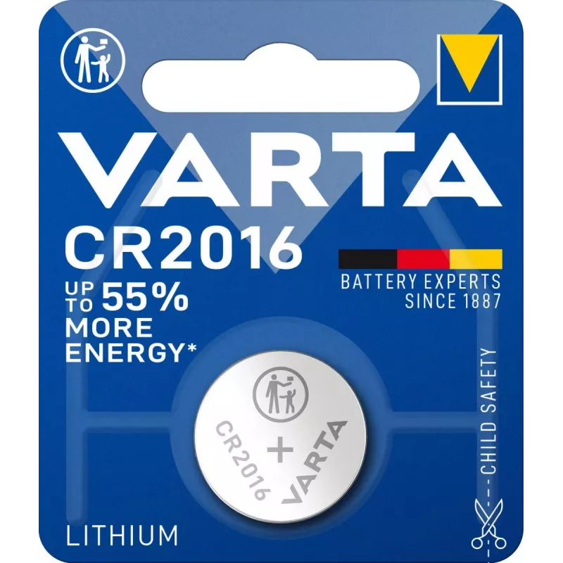 Pilha descartável Varta CR2016 V 1-BL (6016)