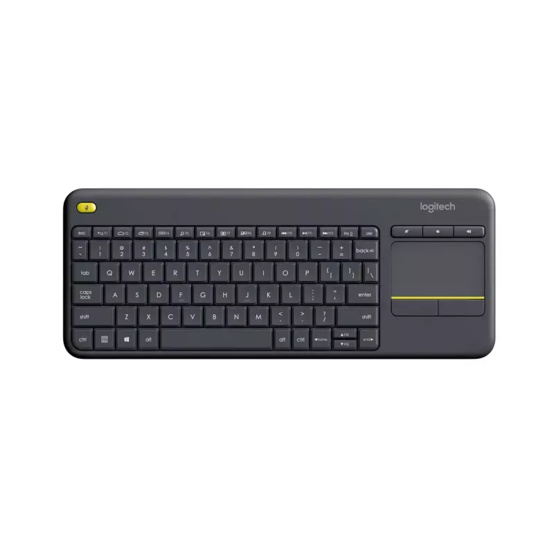 Teclado sem fios com touch LOGITECH K400 Plus - preto - Qwerty neerlandês