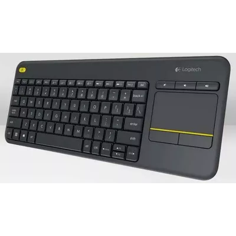 Teclado sem fios com touch LOGITECH K400 Plus - preto - Qwerty neerlandês