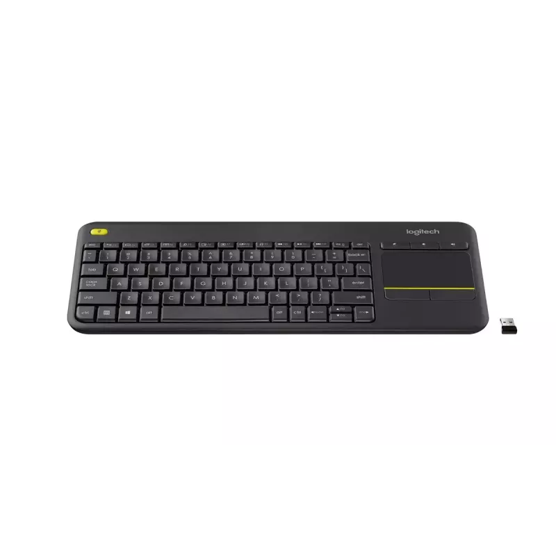 Teclado sem fios com touch LOGITECH K400 Plus - preto - Qwerty neerlandês