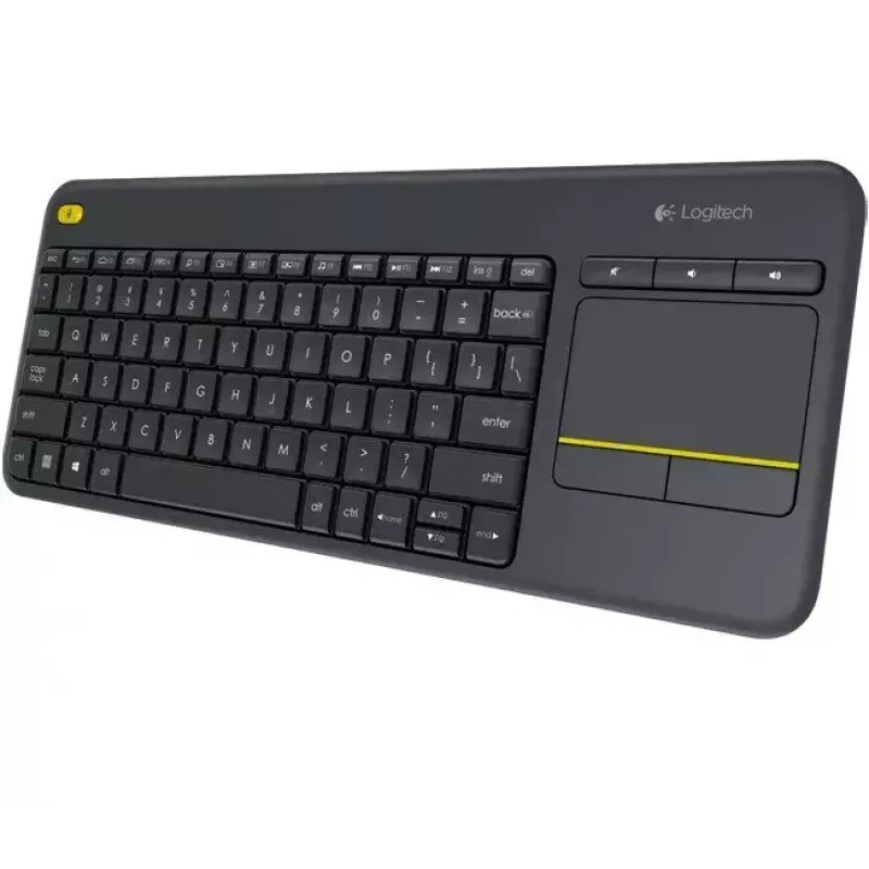Teclado sem fios com touch LOGITECH K400 Plus - preto - Qwerty neerlandês