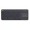 Teclado sem fios com touch LOGITECH K400 Plus - preto - Qwerty neerlandês