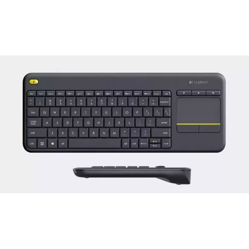 Teclado sem fios com touch LOGITECH K400 Plus - preto - Qwerty neerlandês