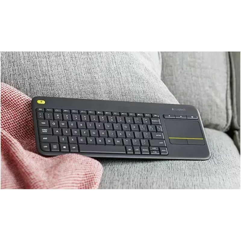 Teclado sem fios com touch LOGITECH K400 Plus - preto - Qwerty neerlandês