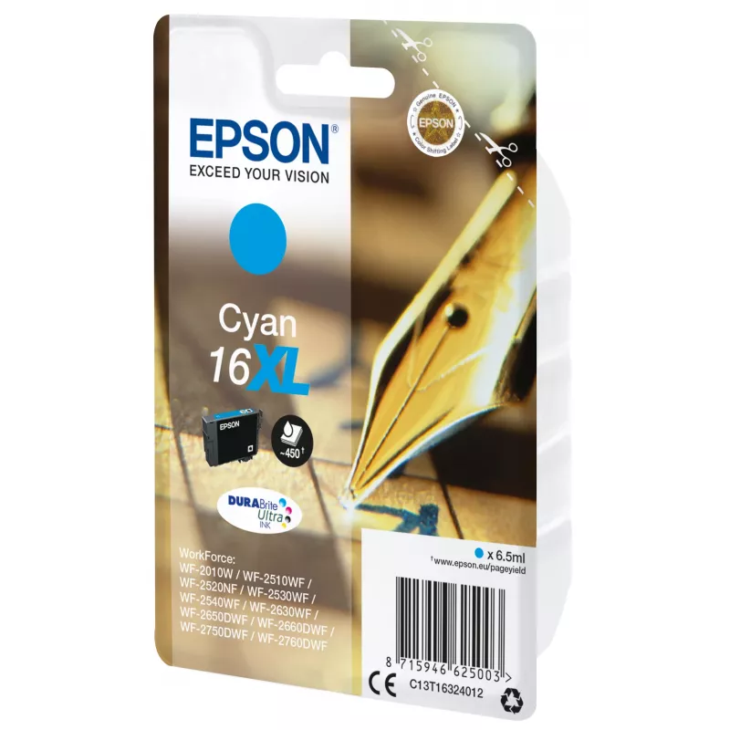 Epson Pen and crossword Einzelpackung Cyan 16XL DURABrite Ultra tinta