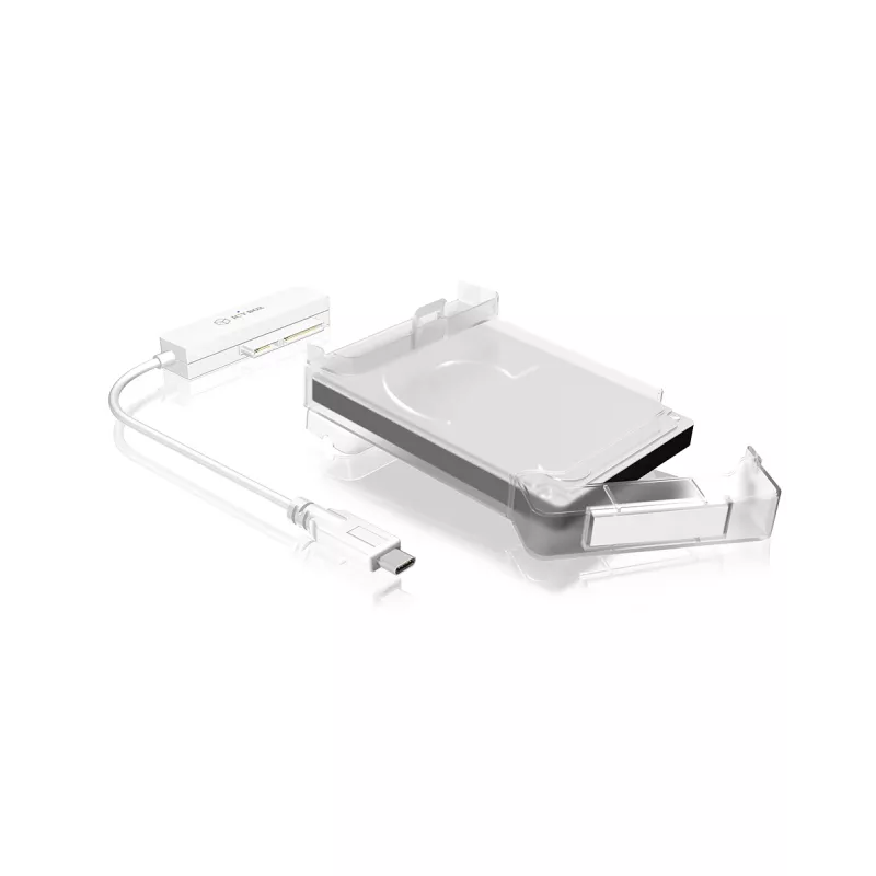 Caixa para HDD/SSD ICY BOX IB-AC703-C transparente, branca 2,5 inch