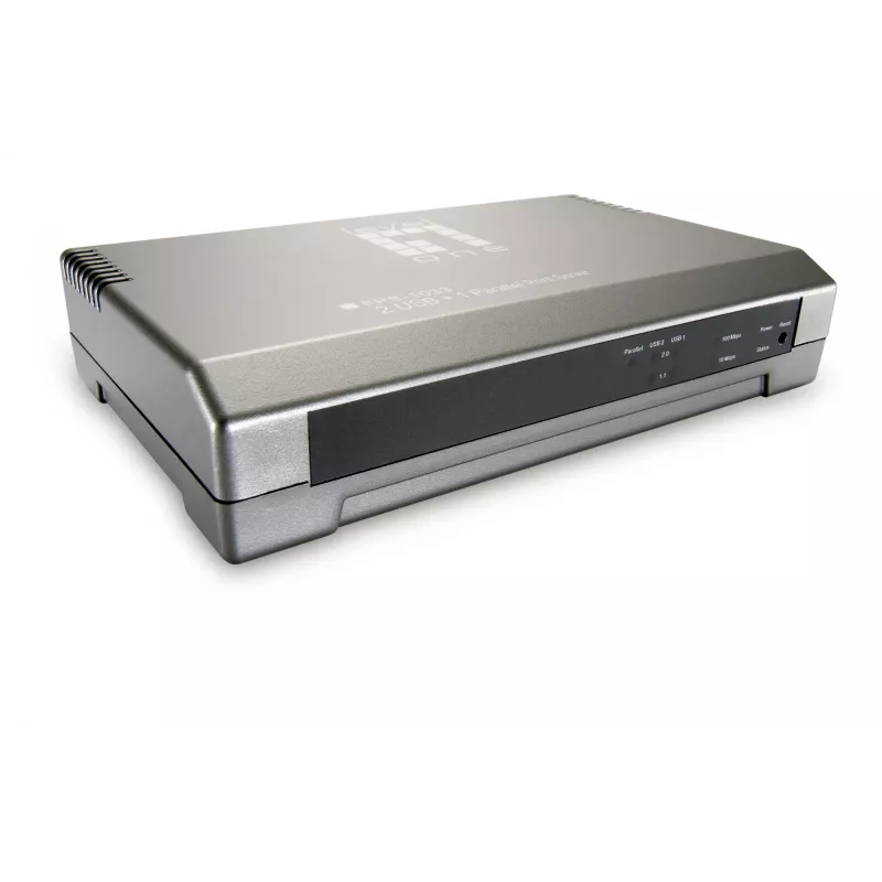 Servidor de impressão LevelOne, 2 x USB, 1 x Paralelo, cinzento, atividade, link, energia, estado, Taiwan, Ethernet LAN, IEEE 802.3, IEEE 802.3u, 10,100 Mbit/s