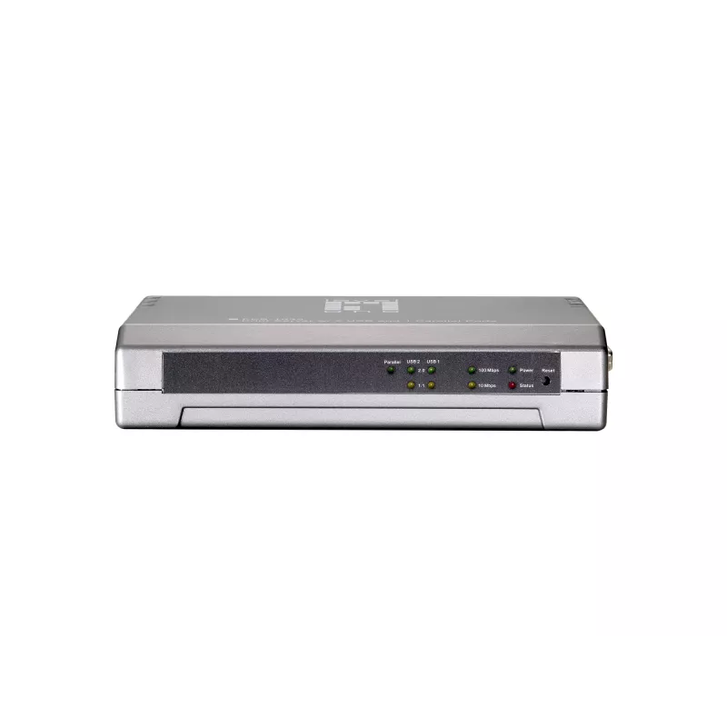 Servidor de impressão LevelOne, 2 x USB, 1 x Paralelo, cinzento, atividade, link, energia, estado, Taiwan, Ethernet LAN, IEEE 802.3, IEEE 802.3u, 10,100 Mbit/s