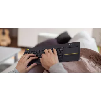 Teclado sem fios LOGITECH Wireless Touch Keyboard K400 Plus - preto - QWERTZ alemão