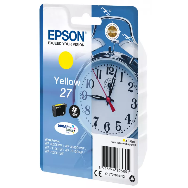 Epson despertador pack individual amarelo 27 DURABrite Ultra Ink