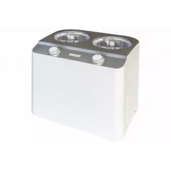 Máquina de gelo Unold Doppio com compressor 2,4 L 250 W acetinado, branco