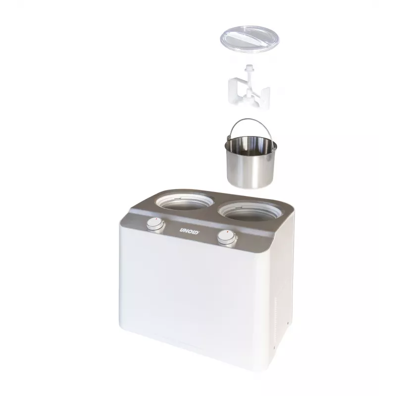 Unold 48830 Doppio máquina de gelados, branca