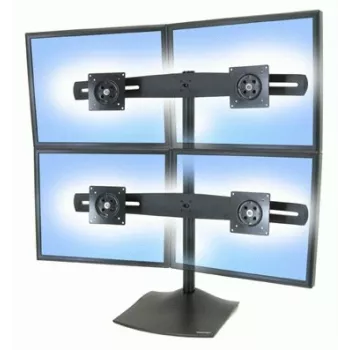 Suporte de mesa para monitor Ergotron DS Series DS100 Quad 61 cm preto