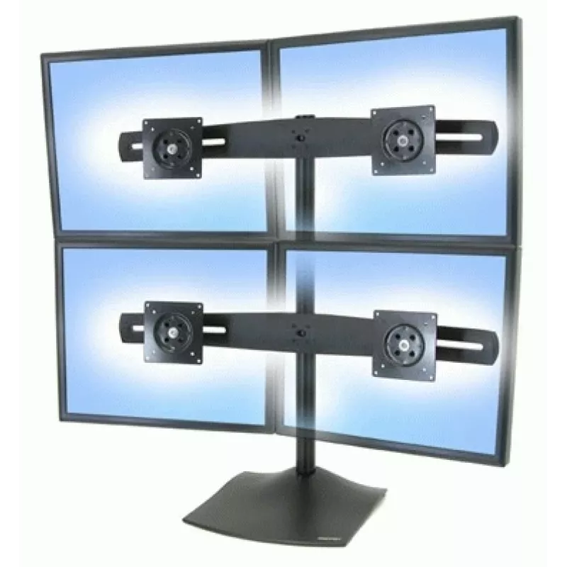 Suporte de mesa para monitor Ergotron DS Series DS100 Quad 61 cm preto
