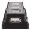 Hub de secretária Manhattan USB-A 10 portas, 10x portas USB-A, 480 Mbit/s (USB 2.0), alimentação via USB ou fonte de alimentação externa (não incluída) para maior potência nos dispositivos ligados