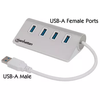Hub USB Manhattan USB-A 4 portas