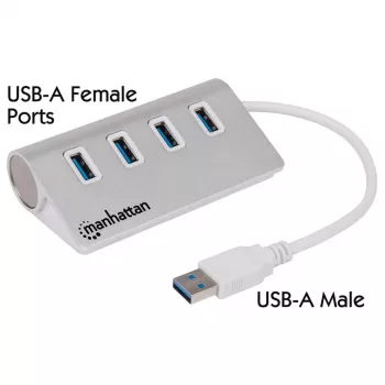Hub USB Manhattan USB-A 4 portas