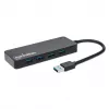 Hub Manhattan USB-A 4 portas, 4x portas USB-A, 5 Gbps (USB 3.2 Gen1 também conhecido como USB 3.0), alimentado por USB (não requer fonte de alimentação externa), equivalente a ST4300PBU3 e ST4300MINU3B