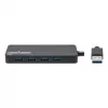 Hub Manhattan USB-A 4 portas, 4x portas USB-A, 5 Gbps (USB 3.2 Gen1 também conhecido como USB 3.0), alimentado por USB (não requer fonte de alimentação externa), equivalente a ST4300PBU3 e ST4300MINU3B