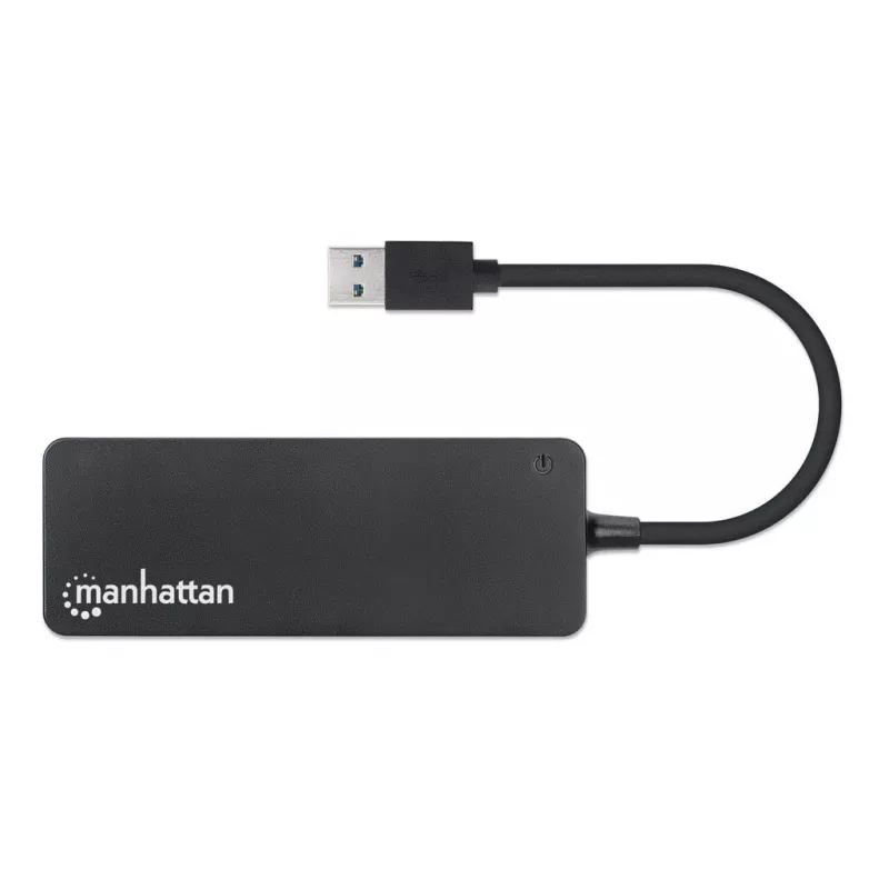 Hub Manhattan USB-A 4 portas, 4x portas USB-A, 5 Gbps (USB 3.2 Gen1 também conhecido como USB 3.0), alimentado por USB (não requer fonte de alimentação externa), equivalente a ST4300PBU3 e ST4300MINU3B