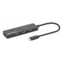 Dock/hub Manhattan USB-C, ligações (4): USB-A (x4), 5 Gbps (USB 3.2 Gen1 também conhecido como USB 3.0), alimentado por USB (não requer fonte de alimentação externa), equivalente a HB30CM4AB