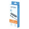 Dock/hub Manhattan USB-C, ligações (4): USB-A (x4), 5 Gbps (USB 3.2 Gen1 também conhecido como USB 3.0), alimentado por USB (não requer fonte de alimentação externa), equivalente a HB30CM4AB