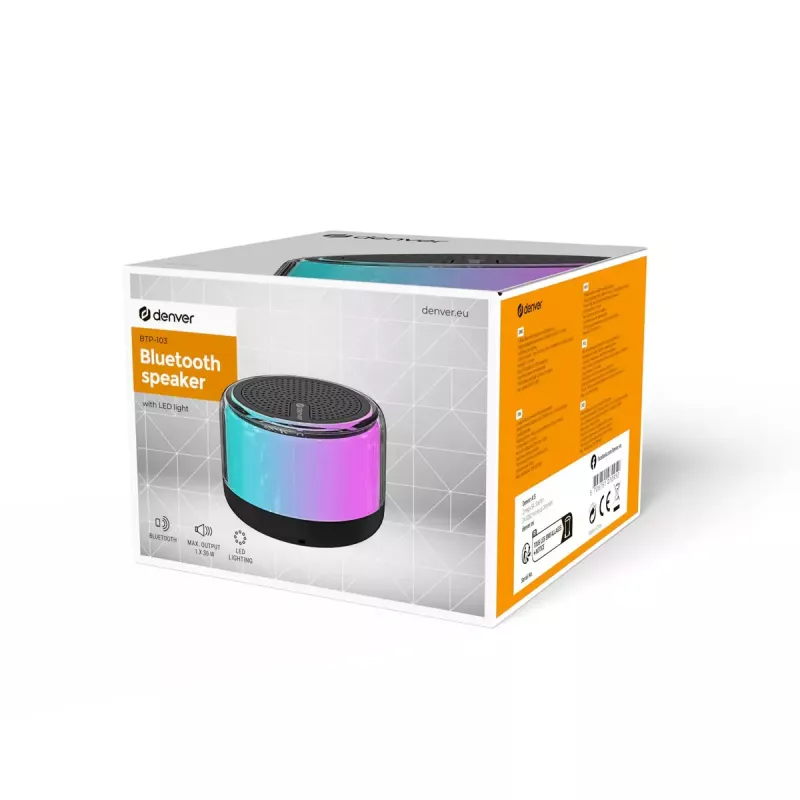 Altifalante portátil Denver BTP-103 preto 3 W sem fios