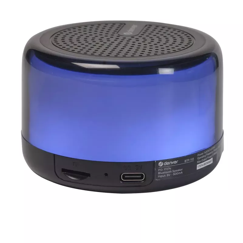 Altifalante portátil Denver BTP-103 preto 3 W sem fios